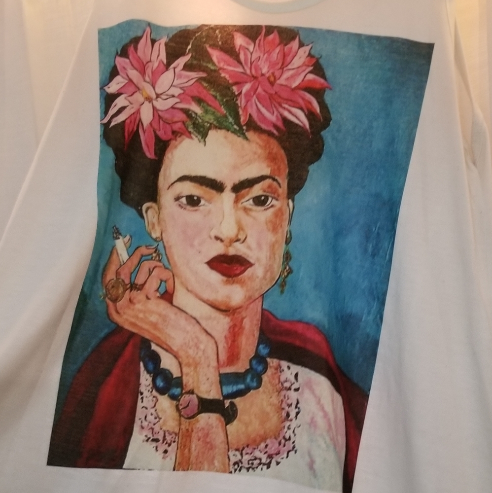 Frida Kahlo Portrait Flowy Tank Top